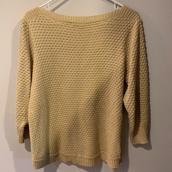 Neutral tan cable knit sweater - Picture 4 of 4